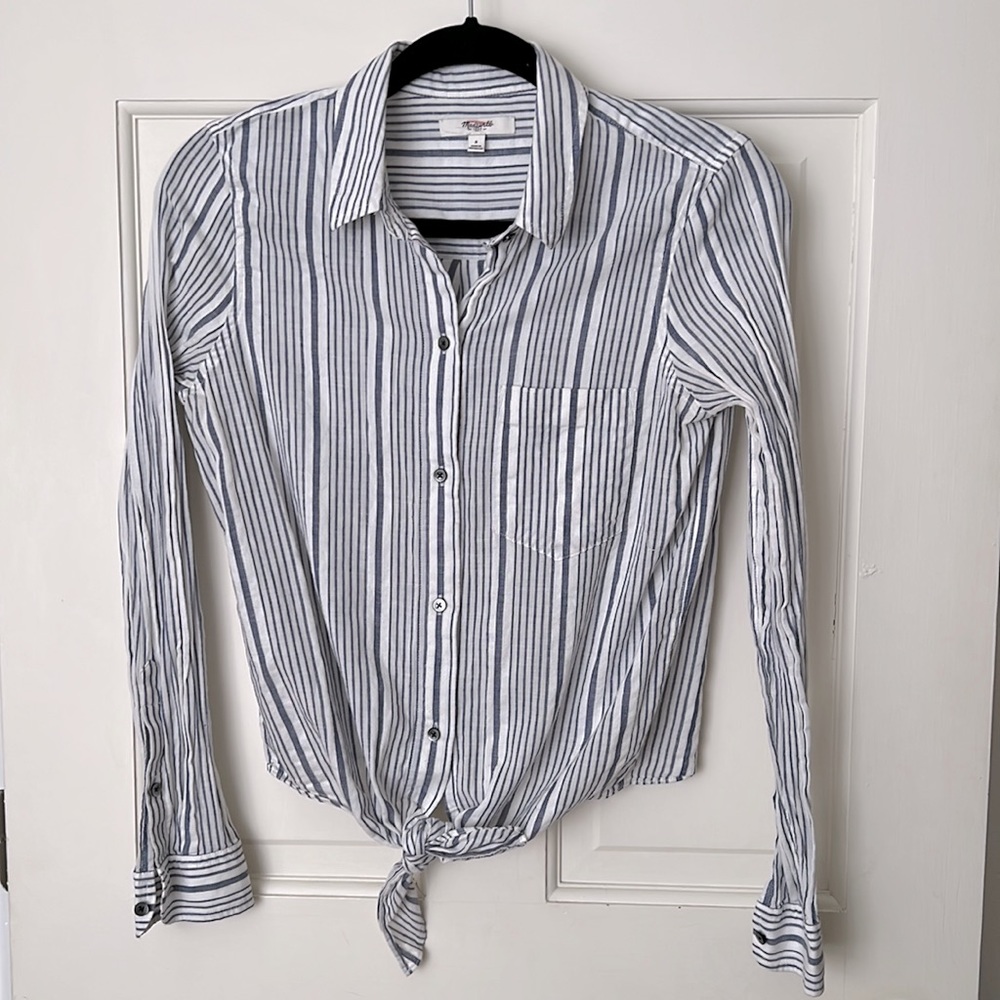 Madewell Tie Front Shirt